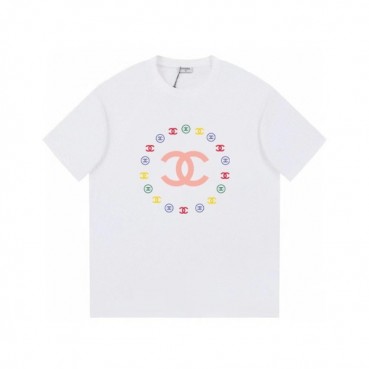 샤넬 남/녀 크루넥 화이트 반팔티 - Chanel Unisex White Tshirts 
