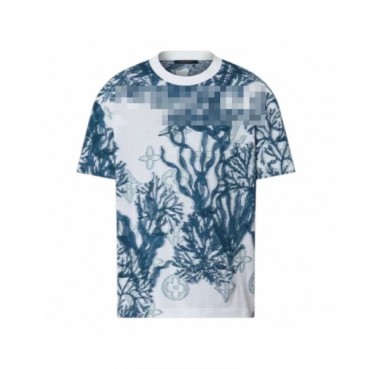 루이비통 남성 크루넥 화이트 반팔티 - Louis vuitton Mens White Short sleeved Tshirts 