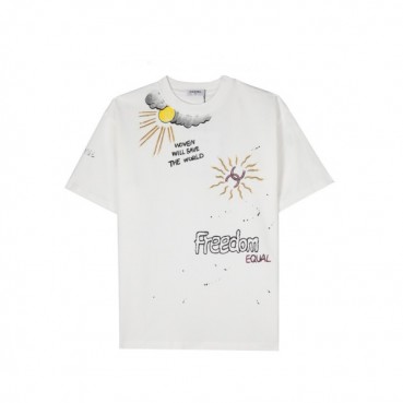 샤넬 남/녀 크루넥 화이트 반팔티 - Chanel Unisex White Tshirts 