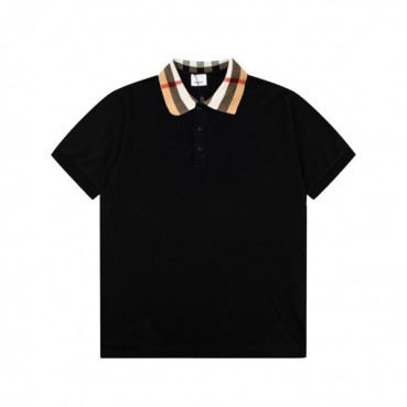 버버리 남성 블랙 크루넥 반팔티 - Burberry Mens Black Short Sleeved Tshirts 