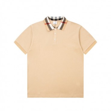 버버리 남성 베이지 크루넥 반팔티 - Burberry Mens Beige Short Sleeved Tshirts 