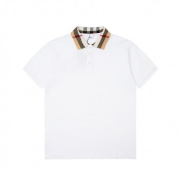버버리 남성 화이트 크루넥 반팔티 - Burberry Mens White Short Sleeved Tshirts 
