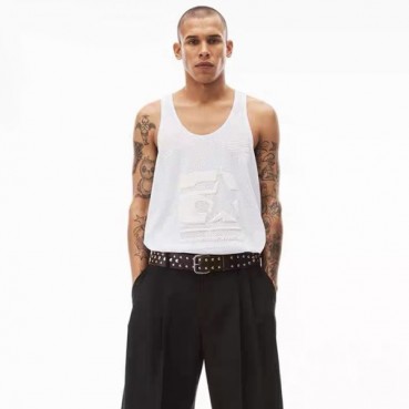 알렉산더왕 여성 화이트 나시 - Alexanderwang Womens White Sleeve less Tshirts 