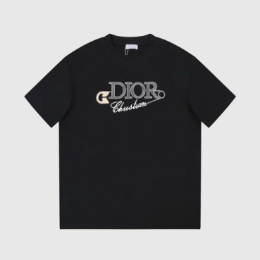 디올 남성 블랙 크루넥 반팔티 - Dior Mens Black Short sleeved Tshirts 