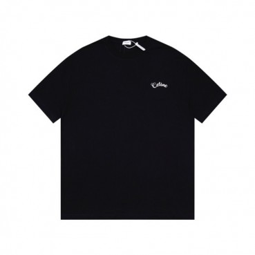 셀린느 남성 크루넥 블랙 반팔티 - Celine Mens Black Short sleeved T