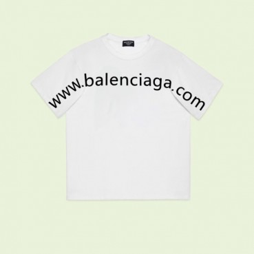 발렌시아가 남성 화이트 크루넥 반팔티 - Balenciaga Mens White Short sleeved Tshirts 