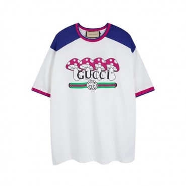구찌 남/녀 화이트 크루넥 반팔티 - Gucci Unisex White Short sleeved Tshirts 