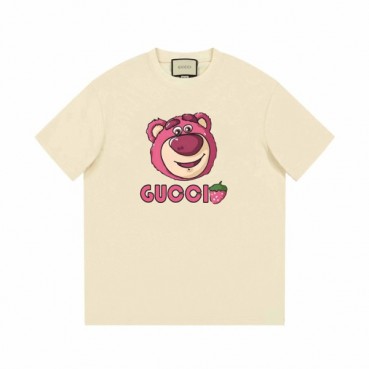 구찌 남/녀 아이보리 크루넥 반팔티 - Gucci Unisex Ivory Short sleeved Tshirts 