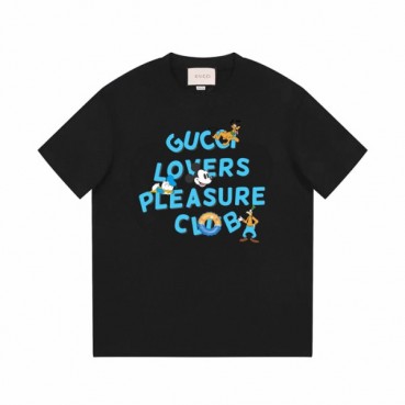 구찌 남/녀 블랙 크루넥 반팔티 - Gucci Unisex Black Short sleeved Tshirts 
