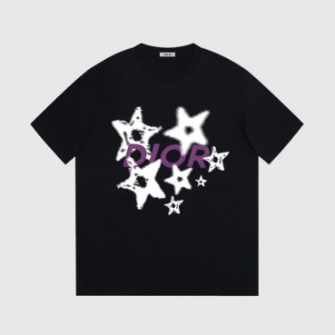 디올 남성 블랙 크루넥 반팔티 - Dior Mens Black Short sleeved Tshirts 