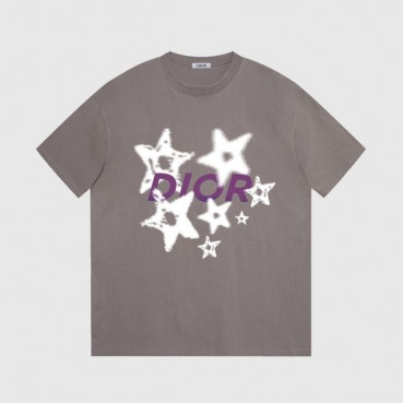 디올 남성 그레이 크루넥 반팔티 - Dior Mens Gray Short sleeved Tshirts 