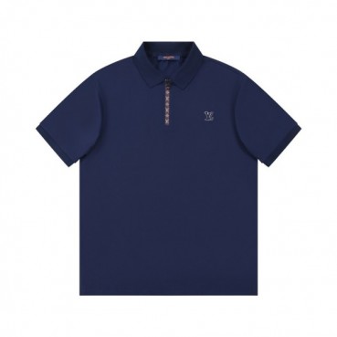 루이비통 남성 네이비 폴로 반팔티 - Louis vuitton Mens Navy Short sleeved Tshirts 