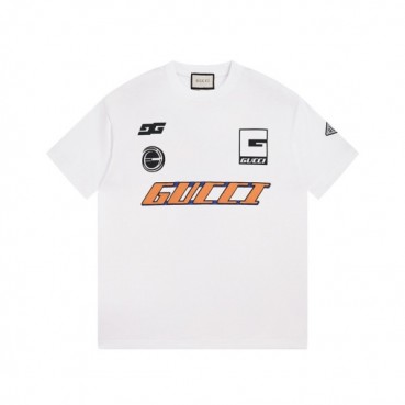 구찌 남/녀 화이트 크루넥 반팔티 - Gucci Unisex White Short sleeved Tshirts 