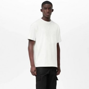 루이비통 남성 크루넥 화이트 반팔티 - Louis vuitton Mens White Short Sleeved Tshirts 