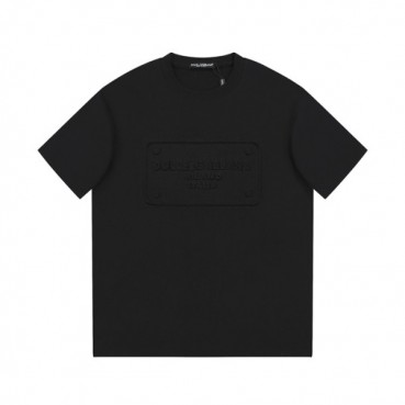 돌체앤가바나 남성 블랙 크로넥 반팔티 - Dolce&Gabbana Mens Black Tshirts 