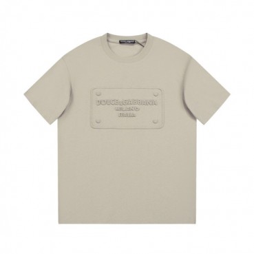 돌체앤가바나 남성 그레이 크로넥 반팔티 - Dolce&Gabbana Mens Gray Tshirts 