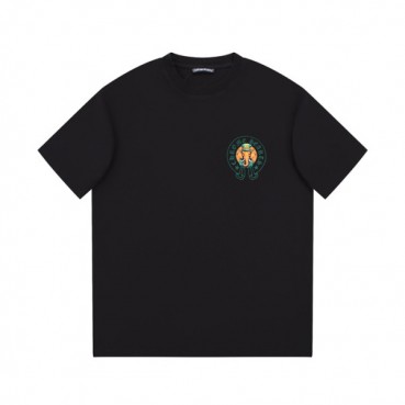 크롬하츠 남성 블랙 크루넥 반팔티 - Chrom Hearts Mens Black Short sleeved Tshirts 
