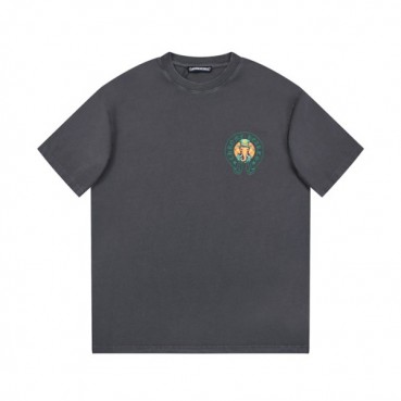 크롬하츠 남성 그레이 크루넥 반팔티 - Chrom Hearts Mens Gray Short sleeved Tshirts 