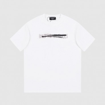 발렌시아가 남성 화이트 크루넥 반팔티 - Balenciaga Mens White Short sleeved Tshirts 