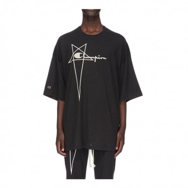 릭 오웬스 남성 모던 블랙 반팔티 - Rick Owens Mens Black Short sleeved Tshirts 