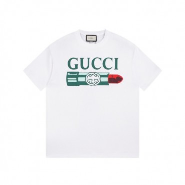 구찌 남/녀 화이트 크루넥 반팔티 - Gucci Unisex White Short sleeved Tshirts 