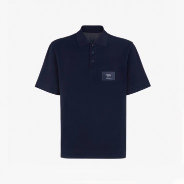 펜디 남성 블랙 폴로 반팔티 - Fendi Mens Black Short sleeved Tshirts 