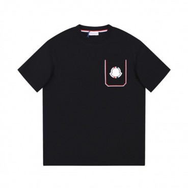 몽클레어 남성 블랙 크루넥 반팔티 - Moncler Mens Black Tshirts 
