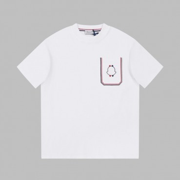 몽클레어 남성 화이트 크루넥 반팔티 - Moncler Mens White Tshirts 