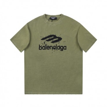 발렌시아가 남성 그린 크루넥 반팔티 - Balenciaga Mens Green Short sleeved Tshirts 
