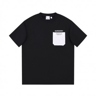 버버리 남성 블랙 크루넥 반팔티 - Burberry Mens Black Short Sleeved Tshirts 