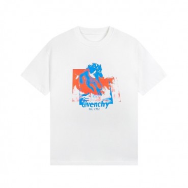 지방시 남성 크루넥 화이트 반팔티 - Givenchy Mens White Short Sleeved Tshirts 