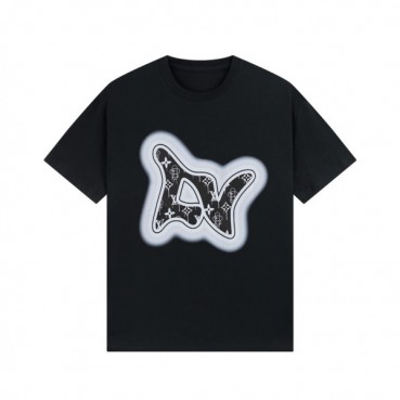 루이비통 남성 블랙 크루넥 반팔티 - Louis vuitton Mens Black Short sleeved Tshirts 