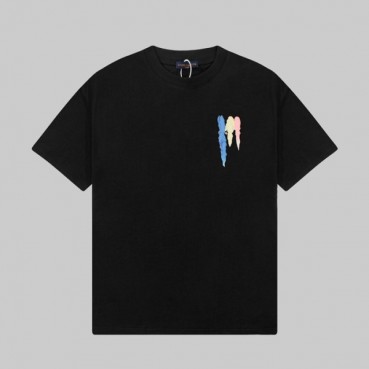 루이비통 남성 블랙 크루넥 반팔티 - Louis vuitton Mens Black Short sleeved Tshirts 