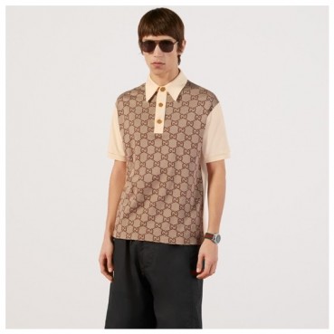 구찌 남성 베이지 폴로 반팔티 - Gucci Mens Beige Short sleeved Tshirts 