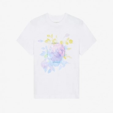 지방시 남성 크루넥 화이트 반팔티 - Givenchy Mens White Short Sleeved Tshirts 