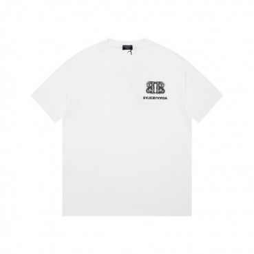 발렌시아가 남성 화이트 크루넥 반팔티 - Balenciaga Mens White Short sleeved Tshirts 