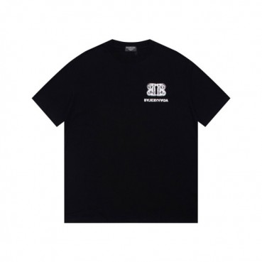 발렌시아가 남성 블랙 크루넥 반팔티 - Balenciaga Mens Black Short sleeved Tshirts 
