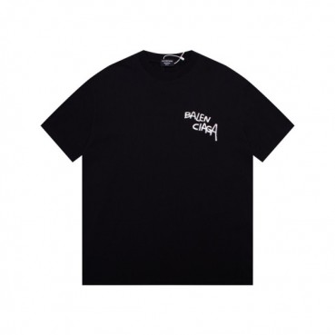 발렌시아가 남성 블랙 크루넥 반팔티 - Balenciaga Mens Black Short sleeved Tshirts 
