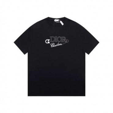 디올 남성 블랙 크루넥 반팔티 - Dior Mens Black Short sleeved Tshirts 