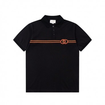 구찌 남/녀 블랙 폴로 반팔티 - Gucci Unisex Black Short sleeved Tshirts 