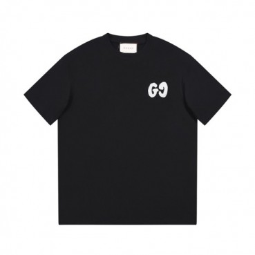 구찌 남/녀 블랙 크루넥 반팔티 - Gucci Unisex Black Short sleeved Tshirts 