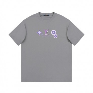 루이비통 남성  그레이 크루넥 반팔티 - Louis vuitton Mens Gray Short sleeved Tshirts 