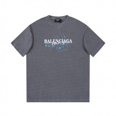 발렌시아가 남성 그레이 크루넥 반팔티 - Balenciaga Mens Gray Short sleeved Tshirts 