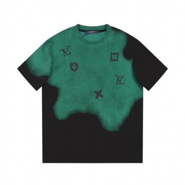 루이비통 남성 블랙 크루넥 반팔티 - Louis vuitton Mens Black Short sleeved Tshirts 