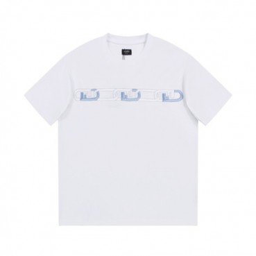 펜디 남성 화이트 크루넥 반팔티 - Fendi Mens White Short sleeved Tshirts 