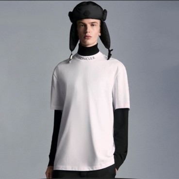 몽클레어 남성 화이트 크루넥 반팔티 - Moncler Mens White Tshirts 