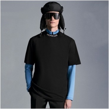 몽클레어 남성 블랙 크루넥 반팔티 - Moncler Mens Black Tshirts 