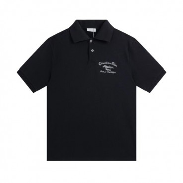디올 남성 블랙 폴로 반팔티 - Dior Mens Black Short Polo Tshirts 