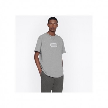 디올 남성 그레이 크루넥 반팔티 - Dior Mens Gray Short sleeved Tshirts 