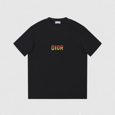 디올 남성 블랙 크루넥 반팔티 - Dior Mens Black Short sleeved Tshirts 